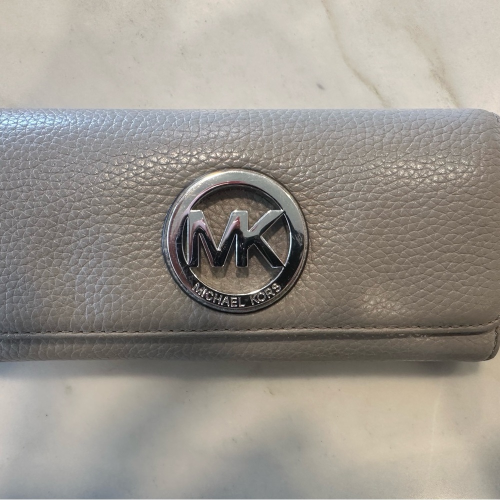 Michael Kors Grey Leather Wallet